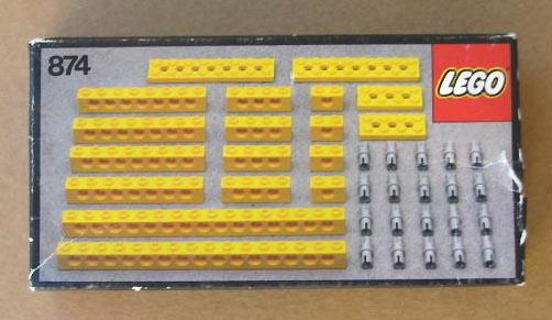 Yellow Beams with Connector Pegs #874