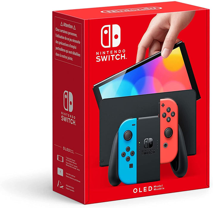Nintendo Switch OLED With Blue And Red Joy-Con