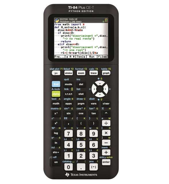 TI-84 Plus CE-T Python Edition Wetenschappelijke Rekenmachine