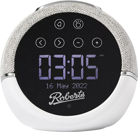 Zen Plus DAB/DAB+ Bluetooth Bedside Clock Radio - White