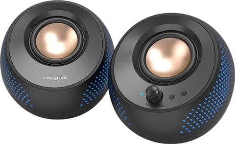 Creative Pebble X 2.0 RGB USB-C Computer Speakers - Zwart