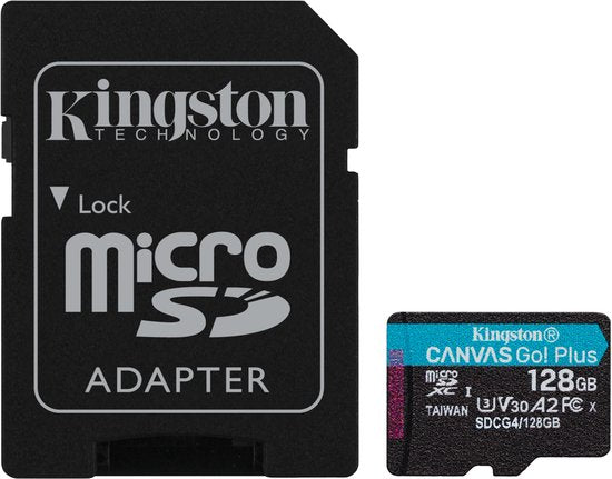 Kingston Canvas Go 128GB microSDXC UHS-I U3 V30