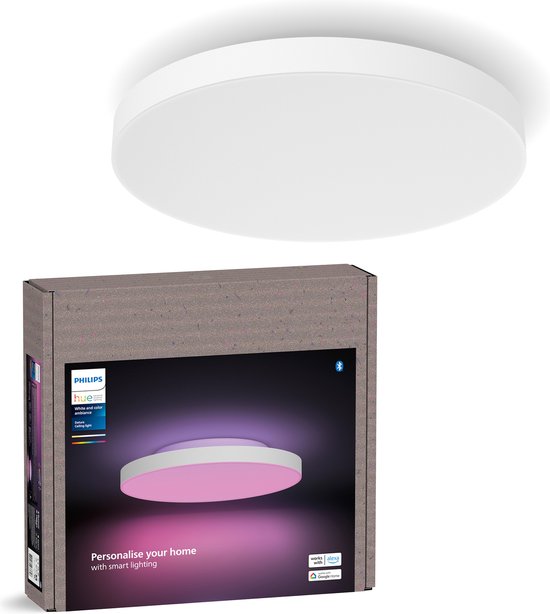 Hue Datura White and Color Ambiance Paneellamp Rond (klein)