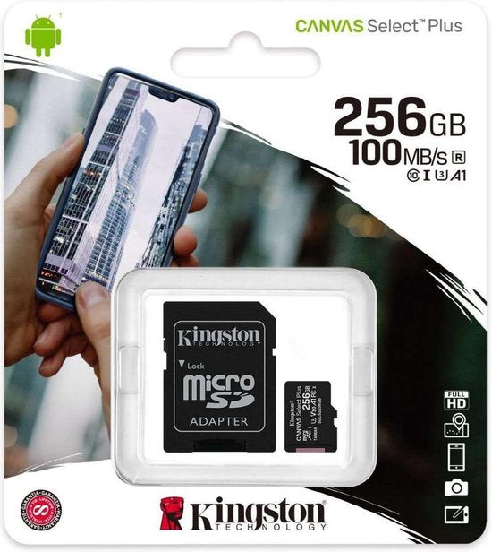 Kingston Canvas Go Plus 256GB SDXC UHS-I U3 V30 A2 170MB/s Read