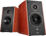R2000TB Bluetooth Active Bookshelf Speakers (Pair)- Brown Wood
