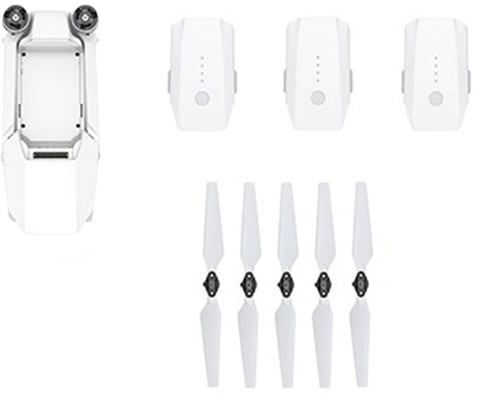 Mavic Pro Alpine White Drone Combo(3 Batteries,5 Propellers)