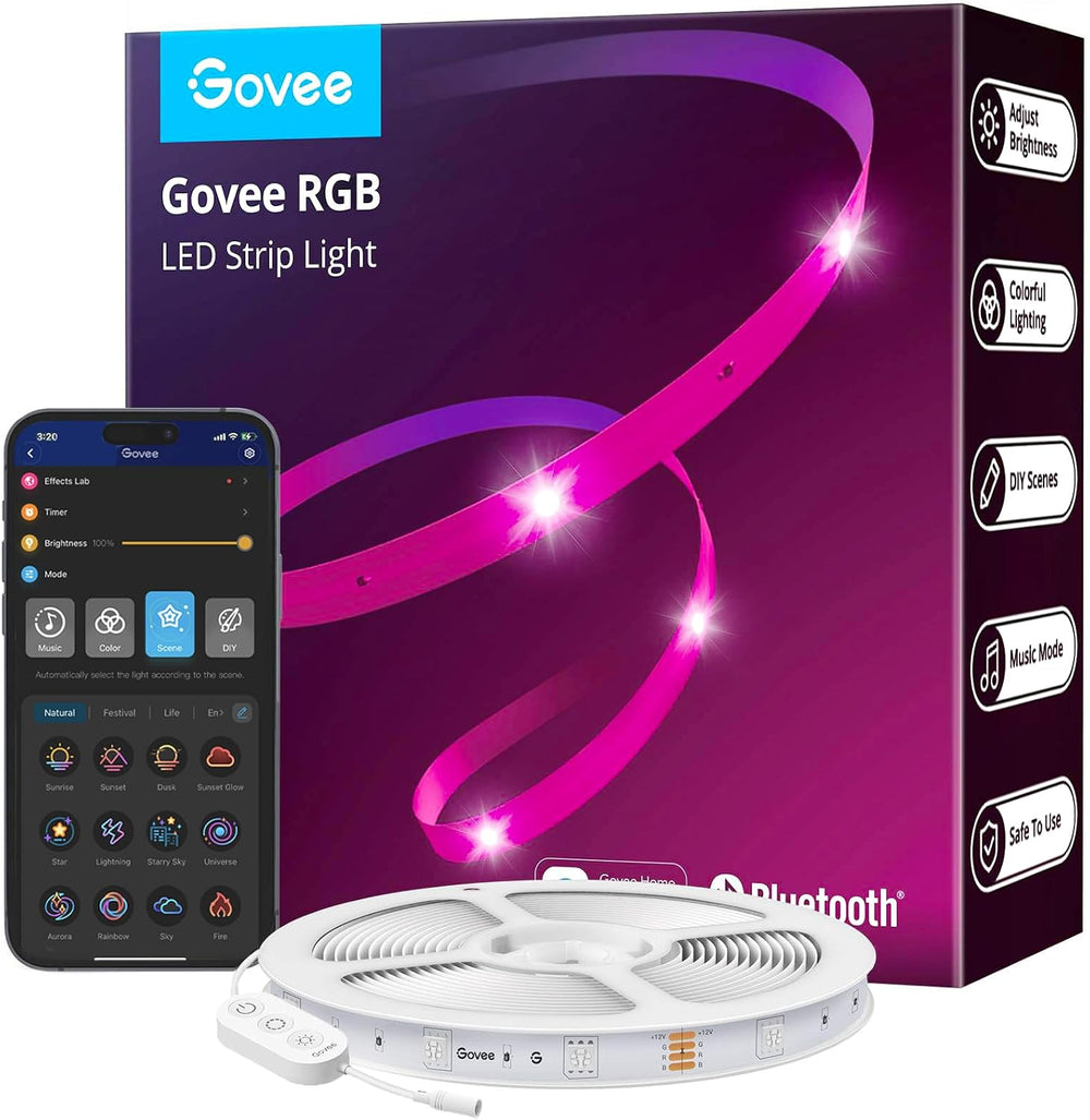 Govee H613D2A1 RGB Smart Bluetooth LED Strip Lights (20M)