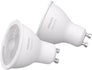 Hue GU10 Smart Light Bulb, 5.5 W, White (2x Bulb)