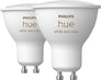 Hue GU10 Smart Bulb, 5.7 W, White Color Ambiance (2x Bulb)