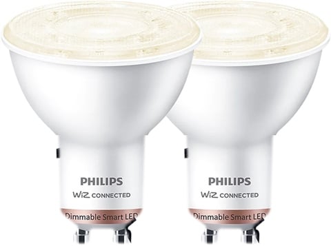 Wiz GU10 Smart Light Bulb, 4.7W, White(2 Bulb)