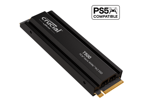 Crucial T500 4TB PCIe Gen4 NVMe M.2 SSD met heatsink