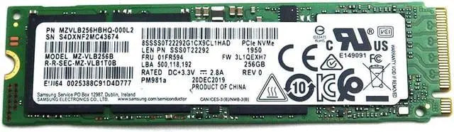 MZ-VLB256B 256GB 2280 M.2