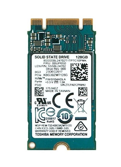 Toshiba SSS0L24702 128GB M.2 NVMe 2242 SSD