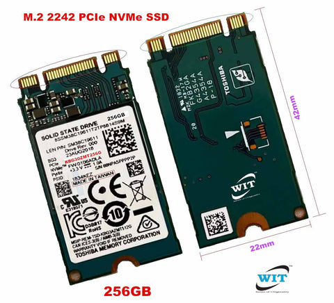 Toshiba BG3 KBG30ZMT256G 256GB NVMe M.2 2242 SSD