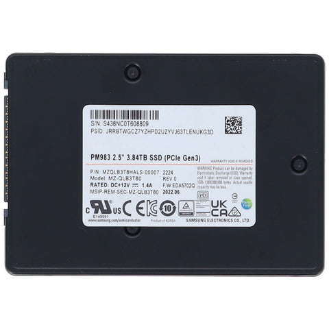 Samsung PM983 MZQLB3T8HALS 3.84TB NVMe SSD