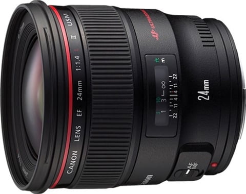 EF 24mm f/1.4L II USM Black Lens