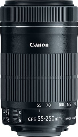 EF-S 55-250mm f/4-5.6 IS Black Lens