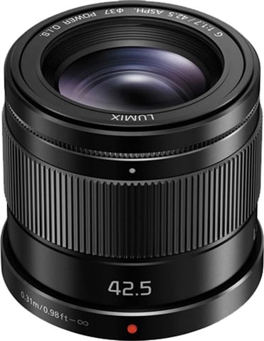 H-HS043 Lumix G 42.5mm f/1.7 Aspherical Power O.I.S. Black Lens