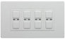 JSJSLW440WH 4 Gang 1-way Dimmer 210W - White