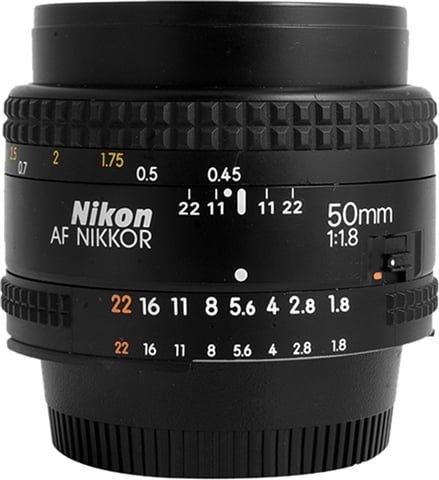 AF Nikkor 50mm f/1.8 Rubber Focus Black Lens