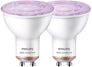 Wiz GU10 Colour Smart LED Bulb, A (Pack of 2)