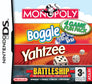 4 Game Fun Pack: Monopoly + Boggle + Yahtzee + Battleship