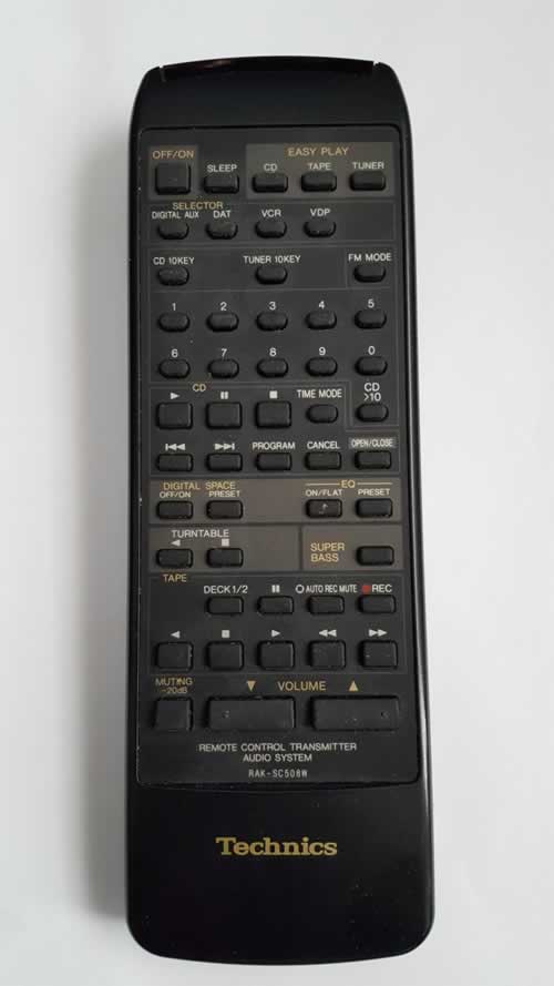 Originele Technics RAK-SC508W Afstandsbediening
