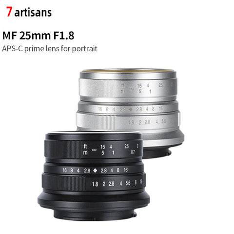 7Artisans 25mm MF prime lens Sony E-mount
