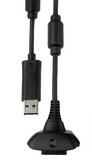 Xbox 360 Play & Charge Kabel - Grijs / Zwart