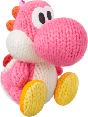 Pink Yarn Yoshi - Amiibo Yoshi's Woolly World series