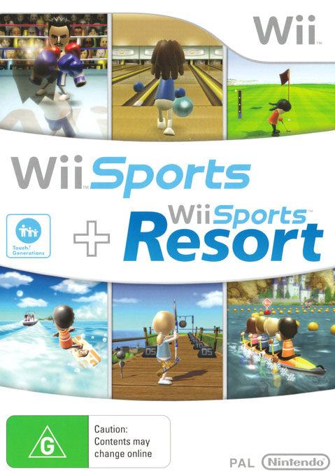 Wii Sports + Wii Sports Resort (Cardboard)